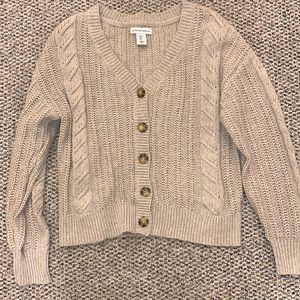Thick tan cardigan